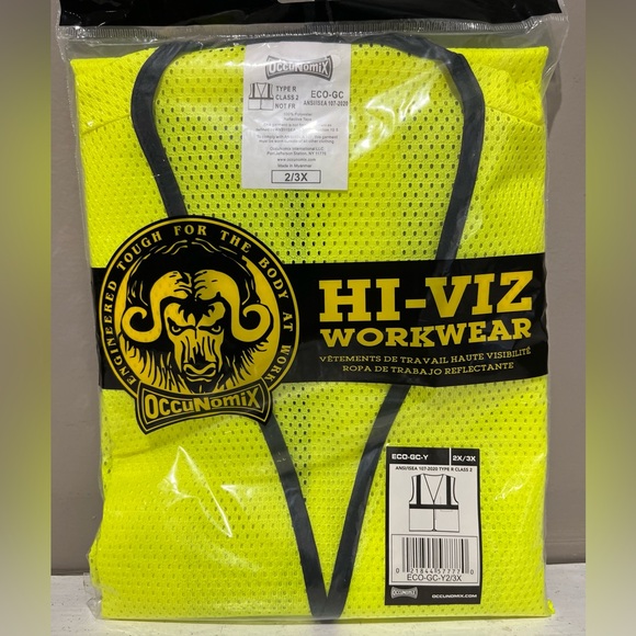 OccuNomix Hi-Viz Workwear Reflective Vest Size 2/3x ECO-GC - Picture 1 of 2